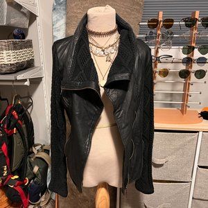 COPY - DOMA cable leather jacket